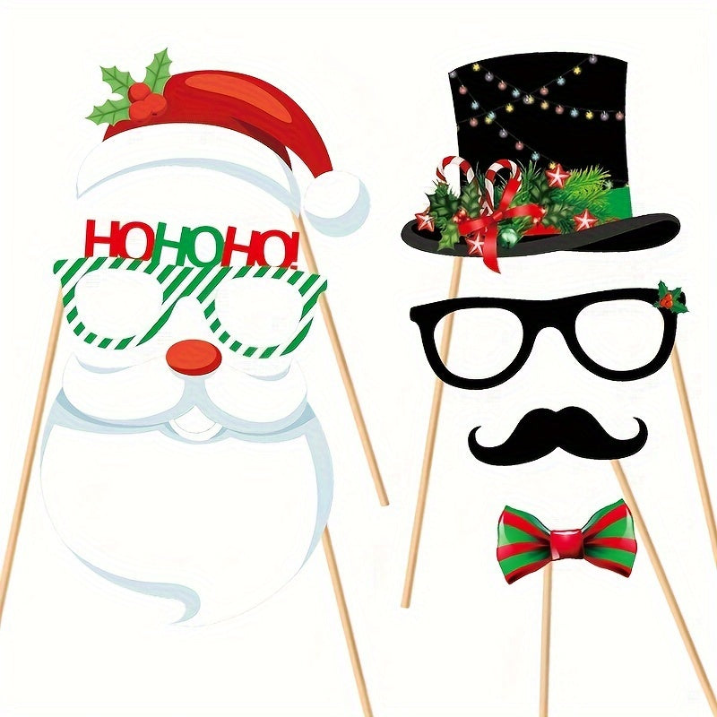 28pcs Christmas Photo Props Family Gathering Party Decoration