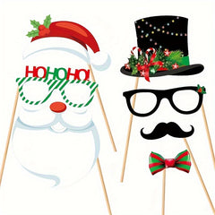 28pcs Christmas Photo Props Family Gathering Party Decoration