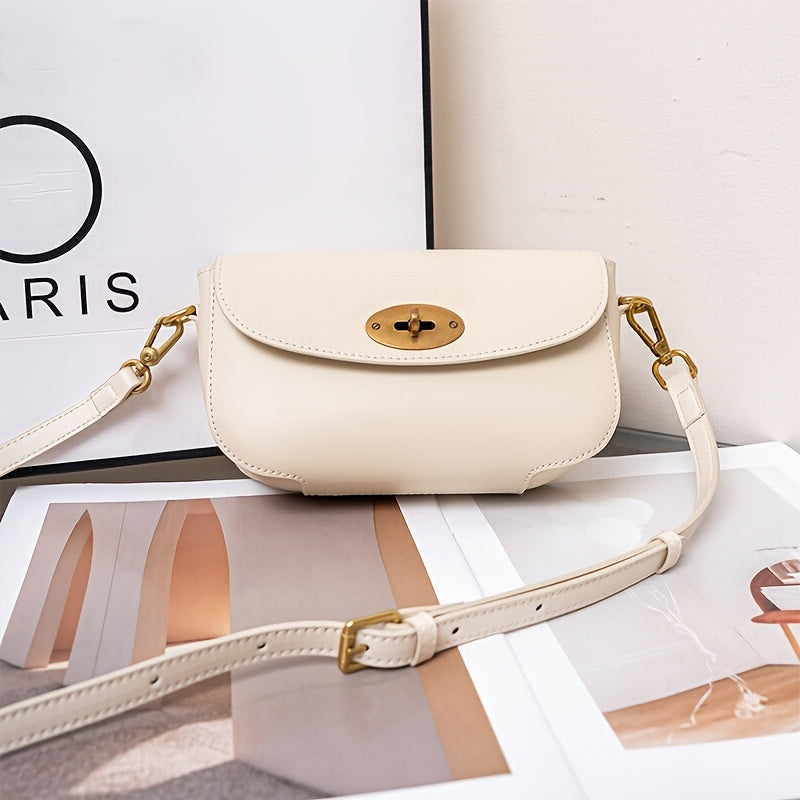 Convertible Shoulder Bag with Turn Lock Closure