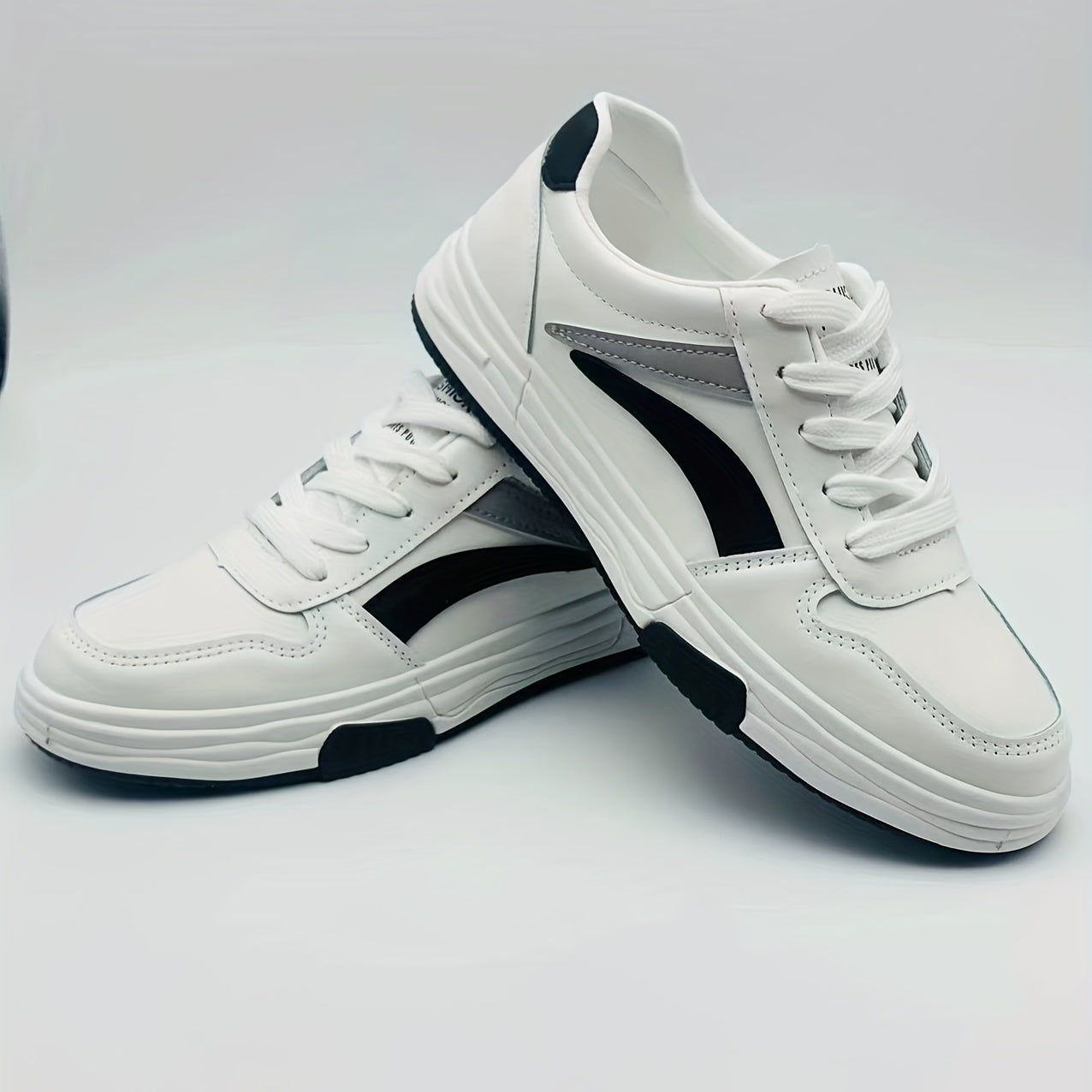 Women's Platform Colorblock Sports Shoes Lace Up Low Top Skate Shoes