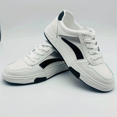 Women's Platform Colorblock Sports Shoes Lace Up Low Top Skate Shoes