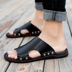 Men's Non Slip Slides Lightweight Open Toe Quick Dry Slippers