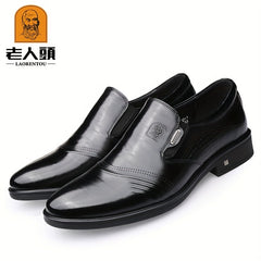 LAORENTOU Men's Slip On Formal Shoes Wear resistant Non Slip Smart Casual Shoes