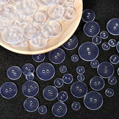 50pcs Transparent Coat Inside Buttons Shirt Round Button