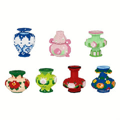 Stacked Building Block Vase Shaped Puzzle Toy