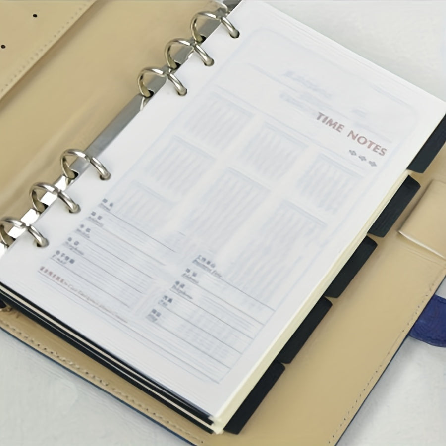 A6 Cardboard Index Page Classification Separator Loose Leaf Journal Paper