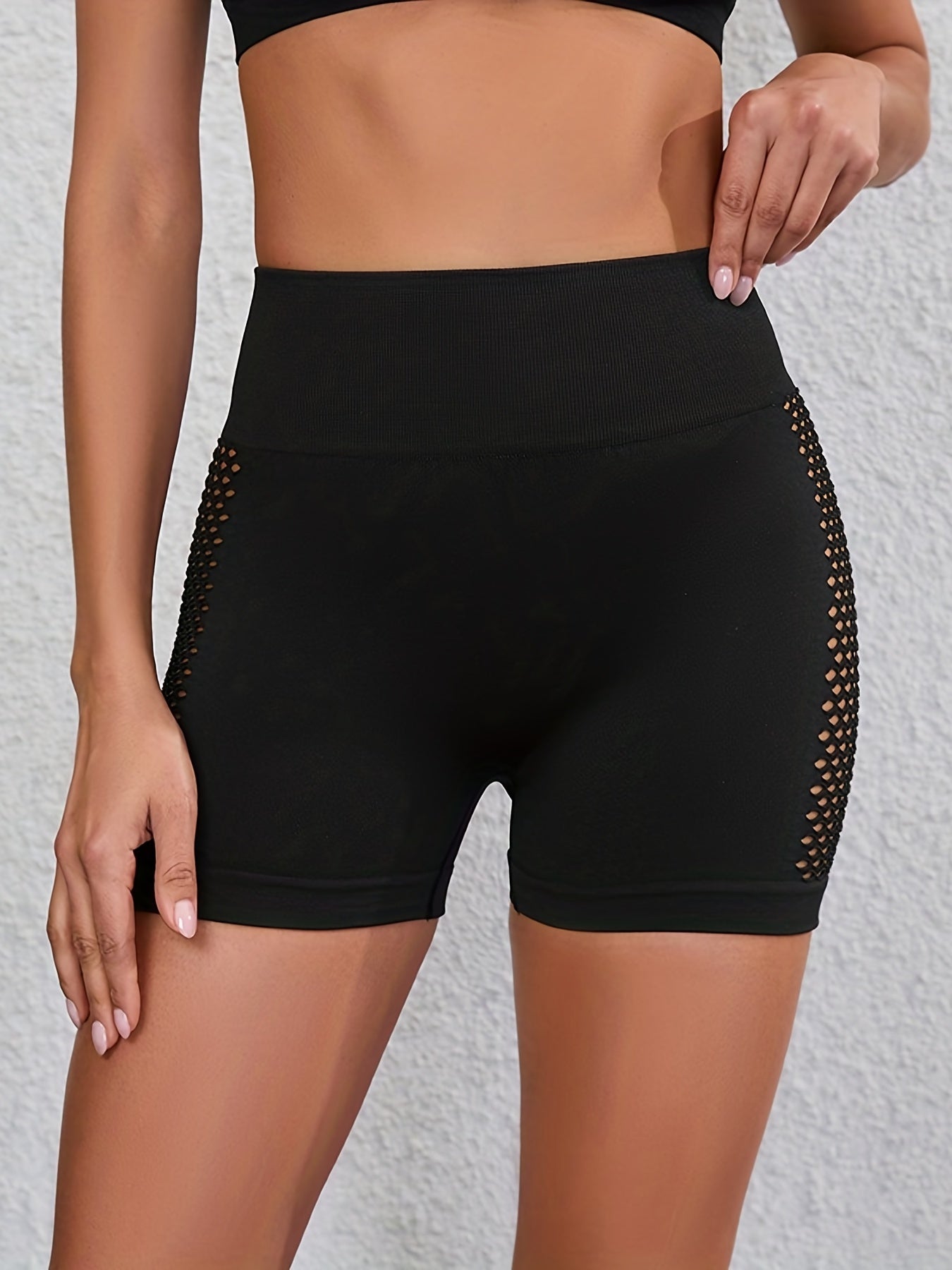 Women's Breathable Hip Lifting Biker Shorts - Solid & Hollow