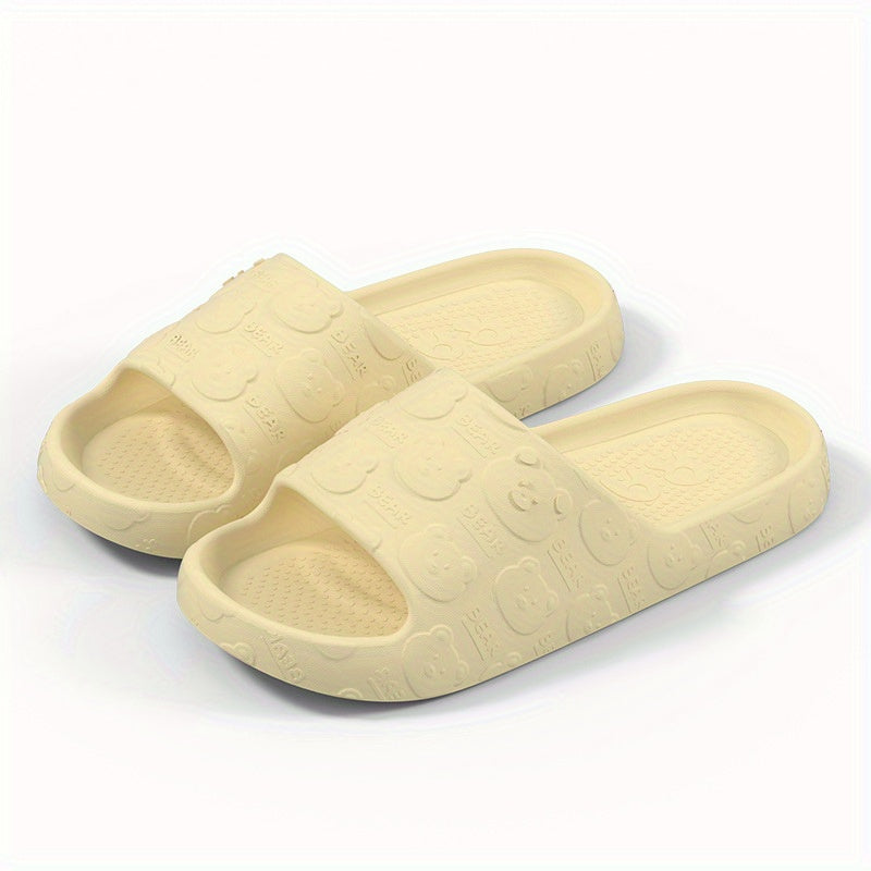 Women's Cute Bear Slides Soft Flat Shoes