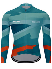 Men's Cycling Jersey Stretch Zipper Breathable Long Sleeve