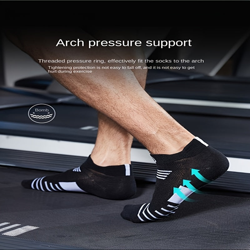 3 Pairs Men's Casual Breathable Anti-slip Ankle Socks for Outdoor Sports