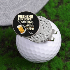 2 Magnetic Metal Clips for Golf Hats, Ball Marker, Compact Gift