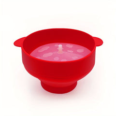 Silicone Popcorn Bowl Microwave Folding Bucket Heat-resistant Large With Lid