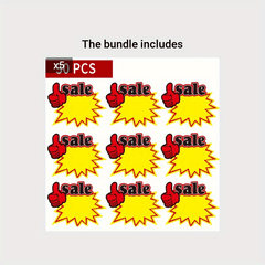 50Pcs Display Signs for Malls & Clothing Promotions