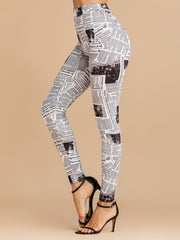 Snake Print High Waist Leggings