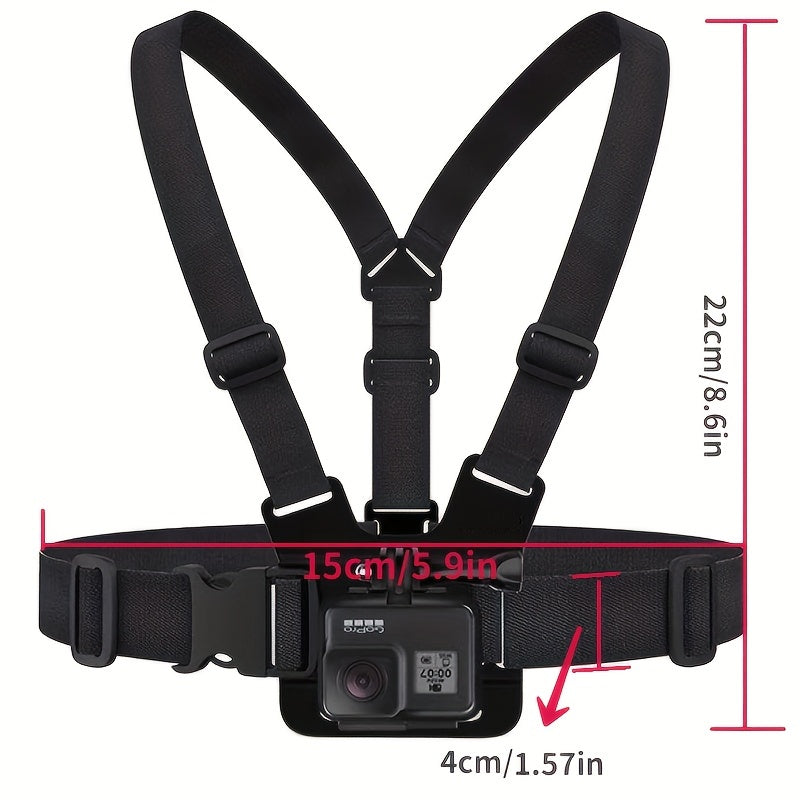 Skiing & Mobile Phone Fixed Chest Strap for Sports Camera
