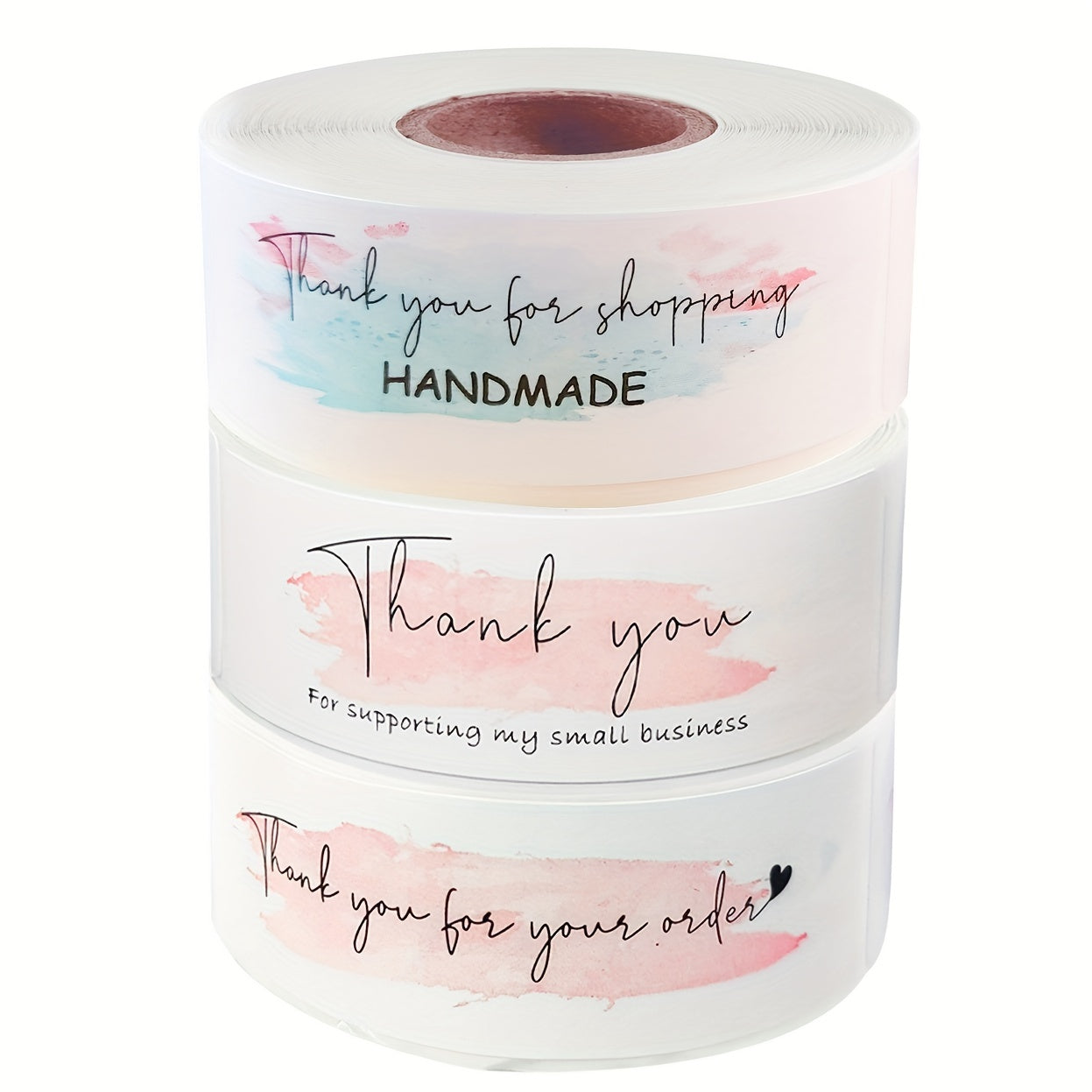 120pcs Pink Thank You For Your Order Sticker