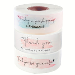 120pcs Pink Thank You For Your Order Sticker