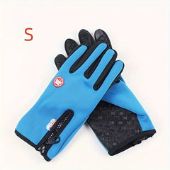 Winter Touch Screen Gloves Unisex Cycling & Skiing Waterproof Zipper