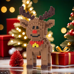 2500pcs Christmas Reindeer Building Block Set DIY 3D Puzzle Craft Toy