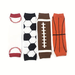 Kids Sports Pattern Leg Warmer, Boys Girls Leg Warmers
