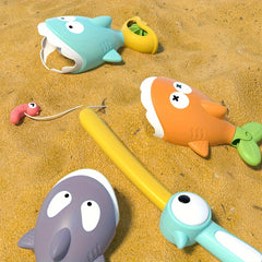 Magic Fishing Game Swimming Fish Shower Curtain Bathroom Toy Set