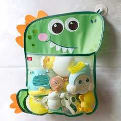 Cartoon Duck Baby Bath Storage Mesh Bag with Suction Cup