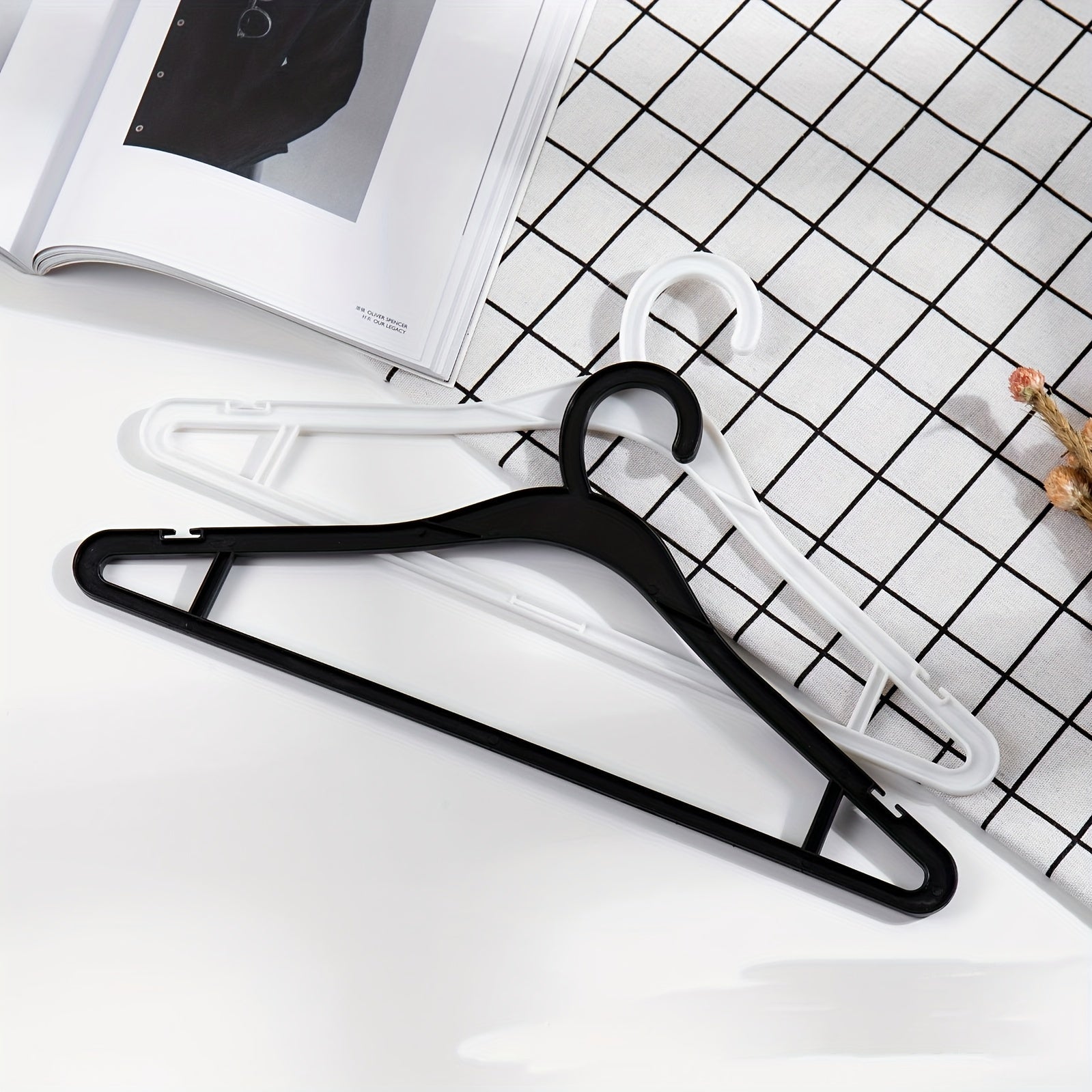 10pcs Thicker Clear Plastic Clothes Hangers Dry Cleaners