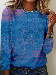 Graphic Print Crew Neck Sweatshirt for Women