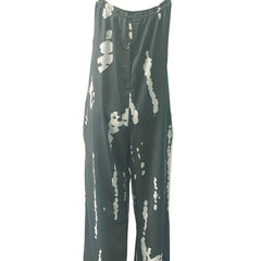 Tie Dye Wide Leg Cami Jumpsuit Boho Sleeveless Jumpsuit