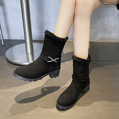 Chunky Heel Snow Boots Outdoor Non Slip Winter Boots