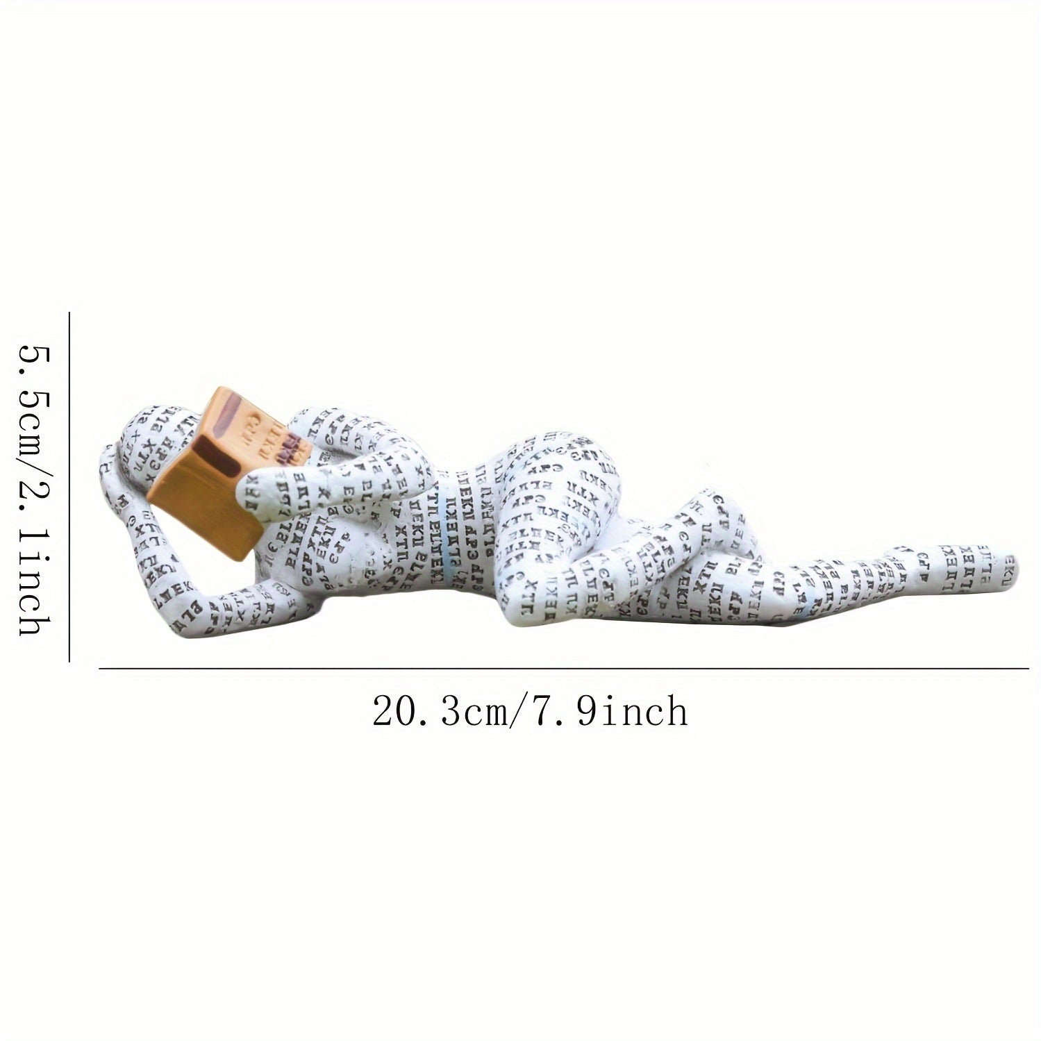 Woman Reading Pulp Mold Resin Decoration