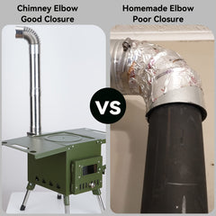 Stainless Steel Wood Stove Pipe Elbow 90 Degree 2-36 Inch Chimney Flue