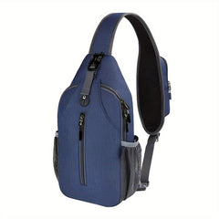 Sporty Chest Bag Zipper Crossbody Bag
