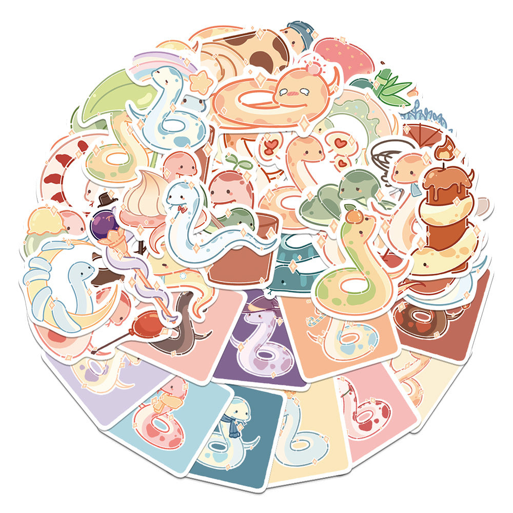 Set of 50 Snake Stickers for Phone Tablet and More