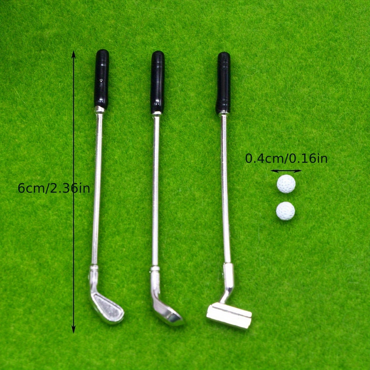 5 Mini Golf Ball Doll House Miniatures Alloy Decoration Collectors