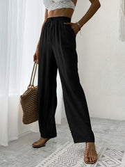 Drawstring Waist Straight Leg Pants Casual Every Pants Women's Clothing