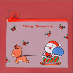 Christmas Series File Bag Student Portable Stationery Storage Bag