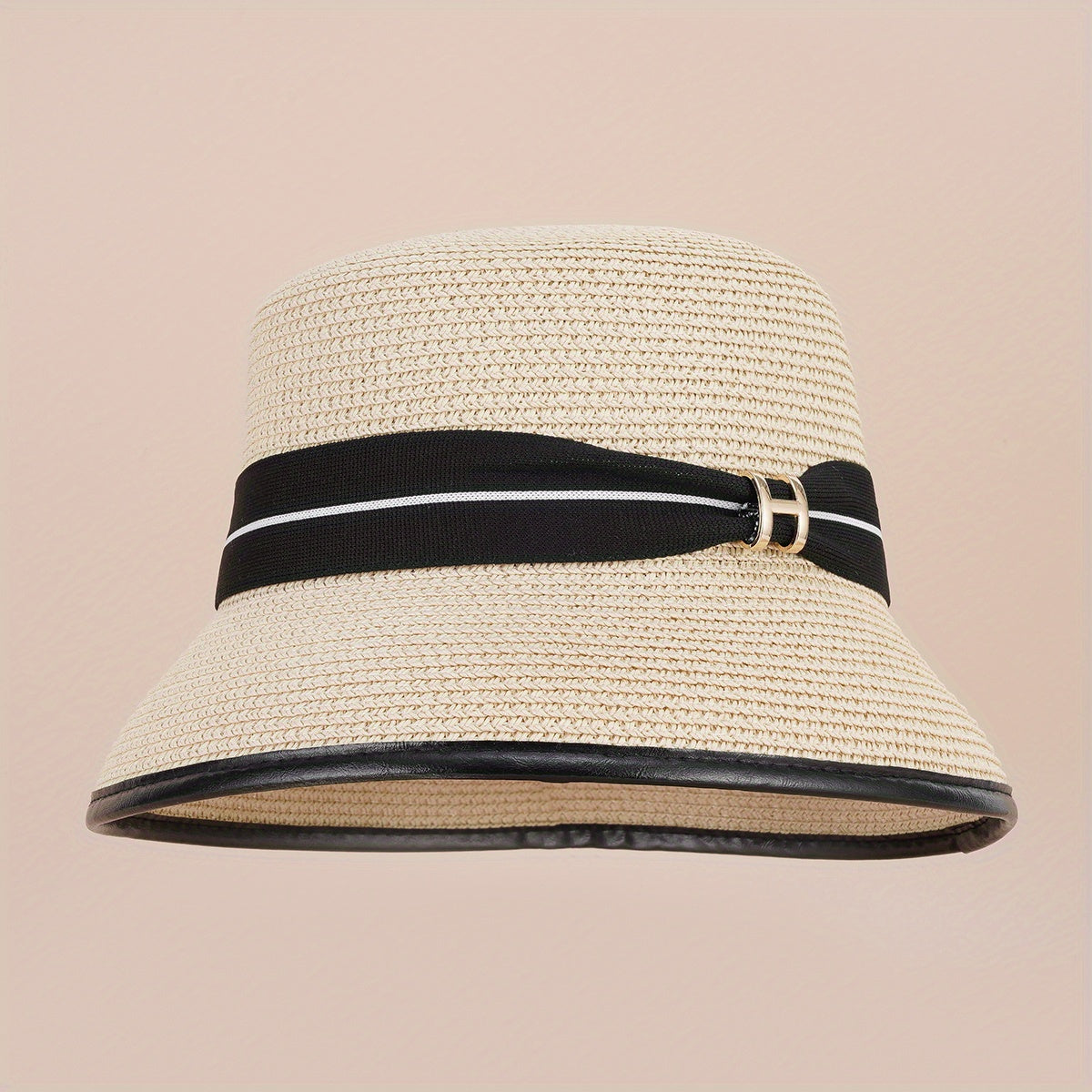 Flat Top Straw Hat Short Brim Hat Summer Hat Small Top Hat Sunshade Sun Hat