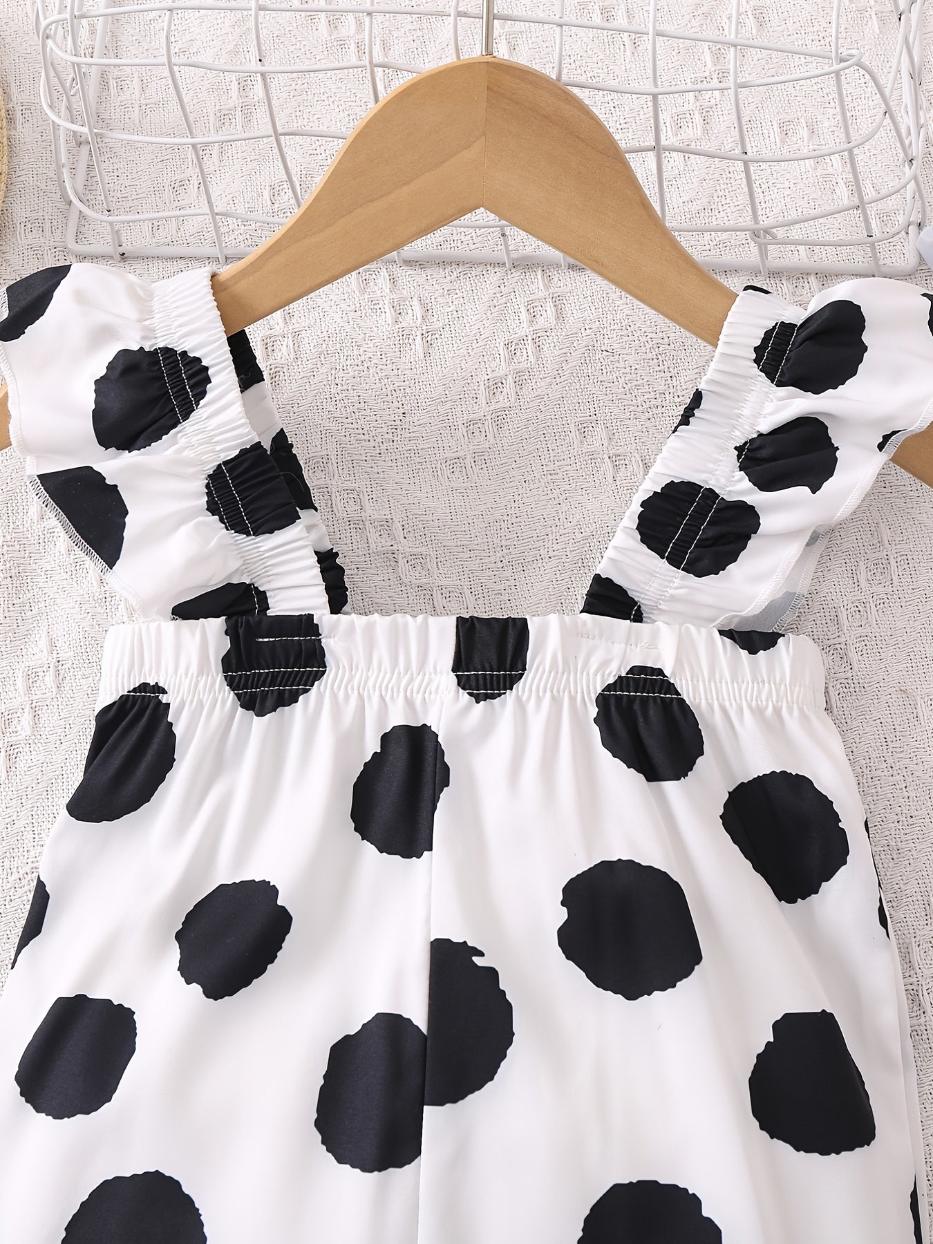 Baby Girls Polka Dot Ruffles Romper Jumpsuit Toddler Clothes
