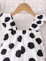 Baby Girls Polka Dot Ruffles Romper Jumpsuit Toddler Clothes