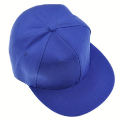 Solid Flat Brim Baseball Cap Hip Hop Peaked Cap