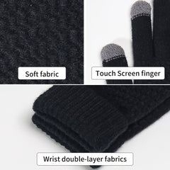 Winter Knitted Touch Screen Full Finger Gloves for Running and Driving