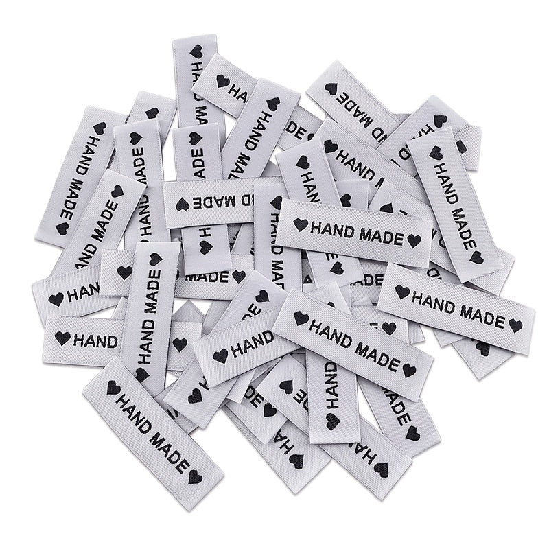 30pcs Personalized With Love Woven Sewing Labels for Clothing Garment