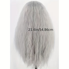 Men's Gray Wig And Mustache Wizard Costume Accessories
