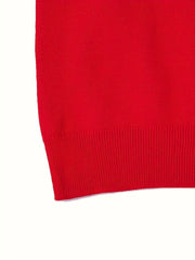 V Neck Block Pullover Sweater for Women