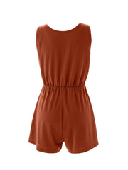 Square Neck Romper Casual Jumpsuit