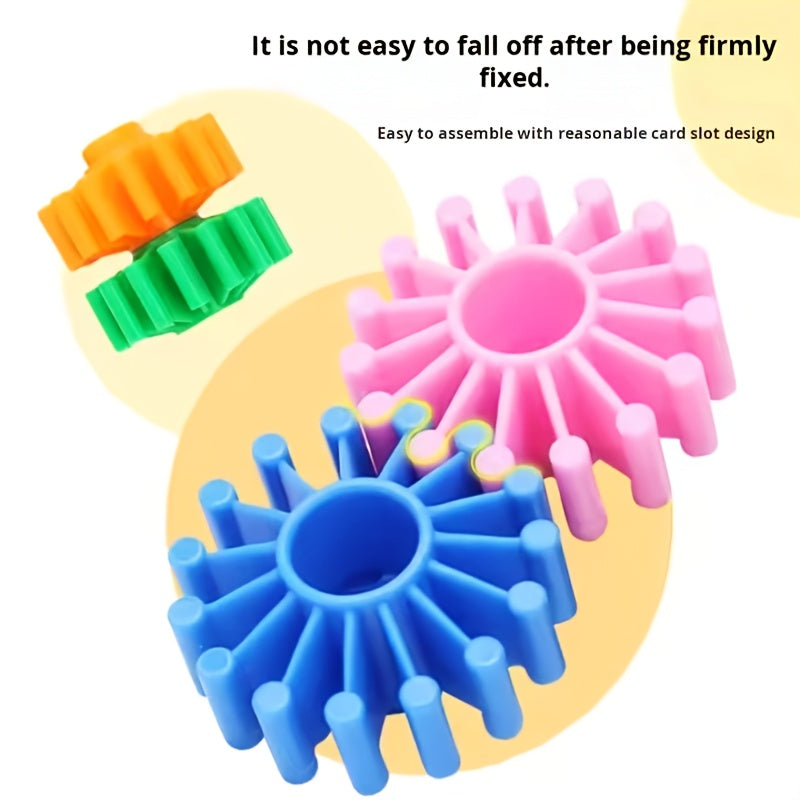 Colorful Gear Shaped Building Blocks Toy Set Ages 3 Creative Play & Home Fun