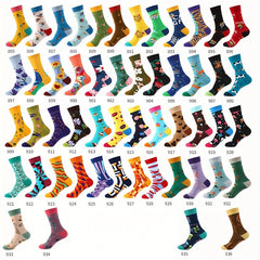 Men's Novelty Crew Socks for Outdoor Activities