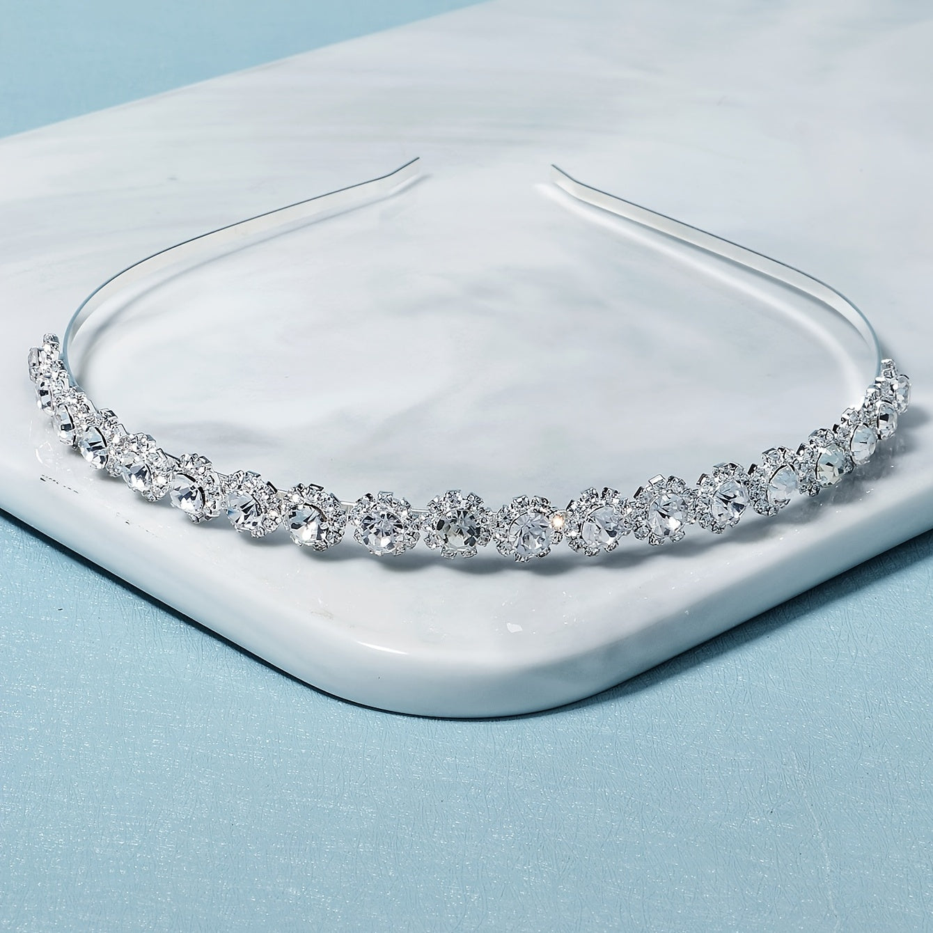 Crystal Rhinestone Silvery Hairband Headband Princess Tiara