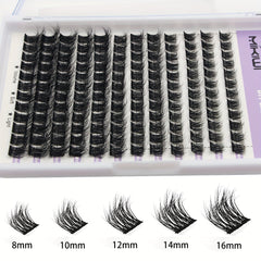 D Curl Lash Clusters 144Pcs Eyelashes 8-16mm